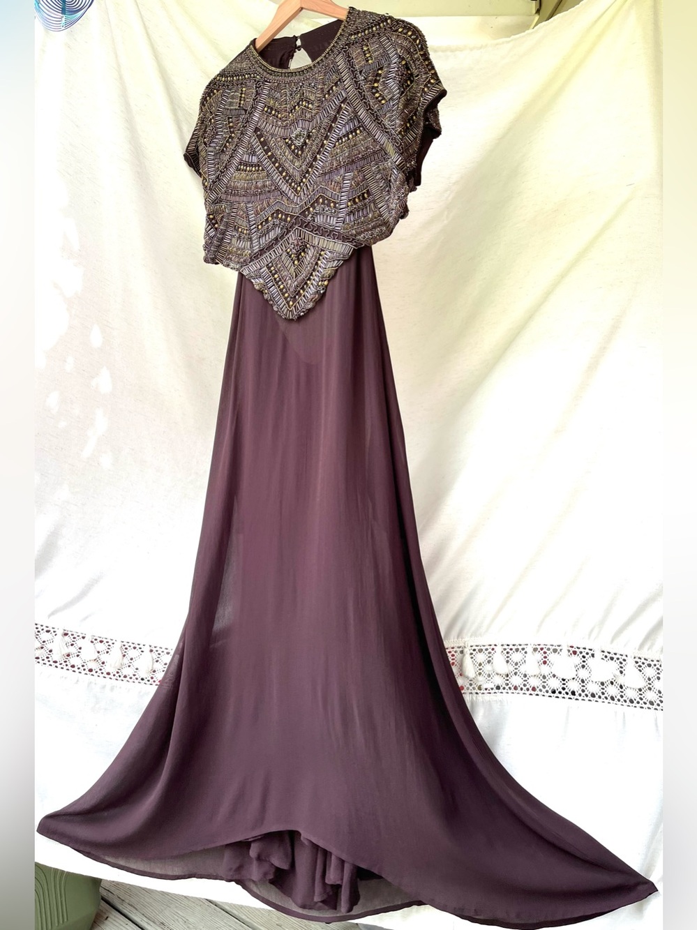 Zara 🔥 Beaded Embroidery Top Dress Backless Limited Edition STUNNER Small - Picture 10 of 16